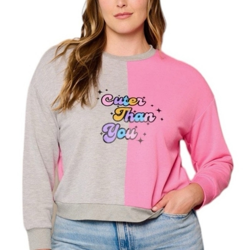 NEW BOHO “CUTER THAN YOU” SWEATSHIRT NWOT Size 3x